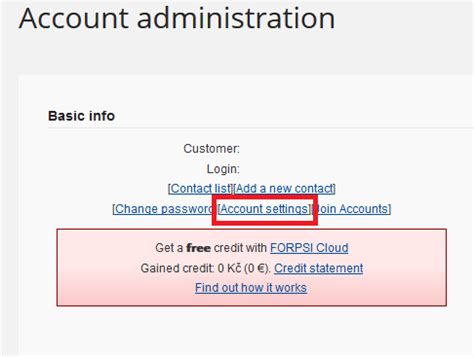 forpsi admin|Access security to the administration through the IP address .